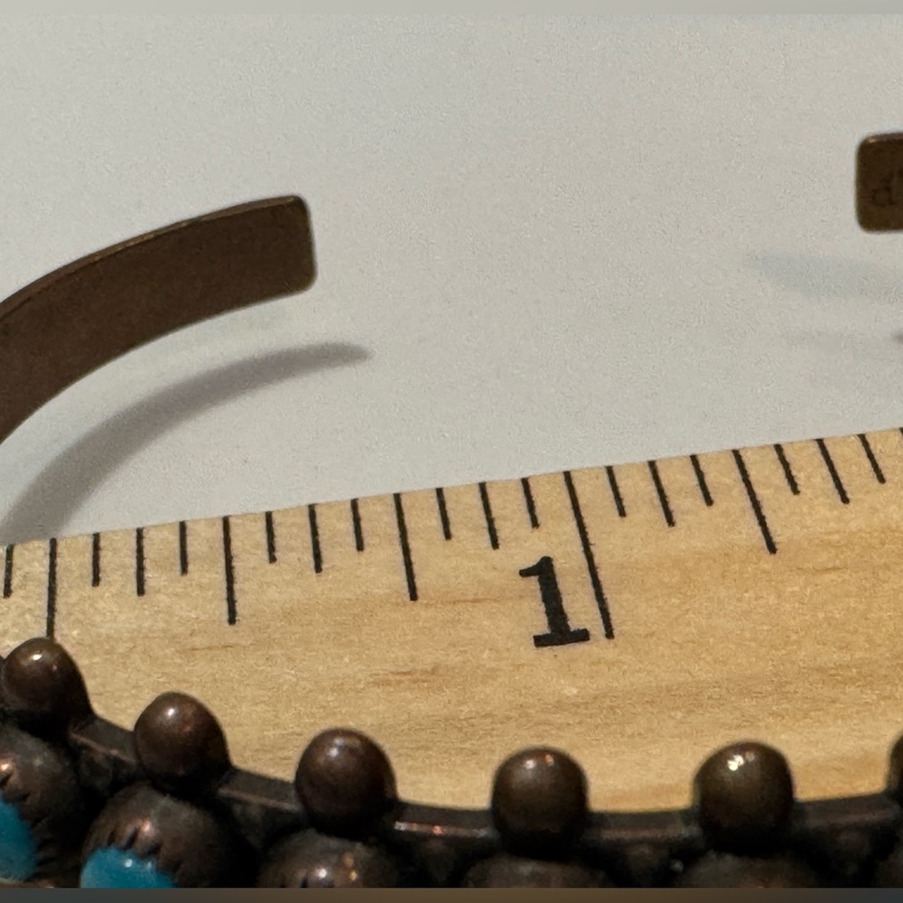 Genuine Turquoise Copper Cuff Bracelet Handmade Southwest Bracelet - Picture 14 of 16